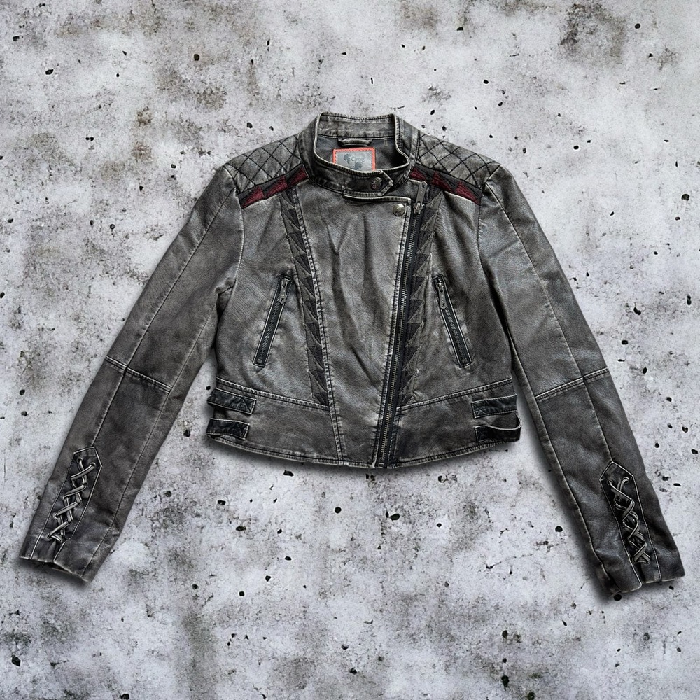 Circus by Sam Edelman Vegan Leather Moto Jacket biker Medium